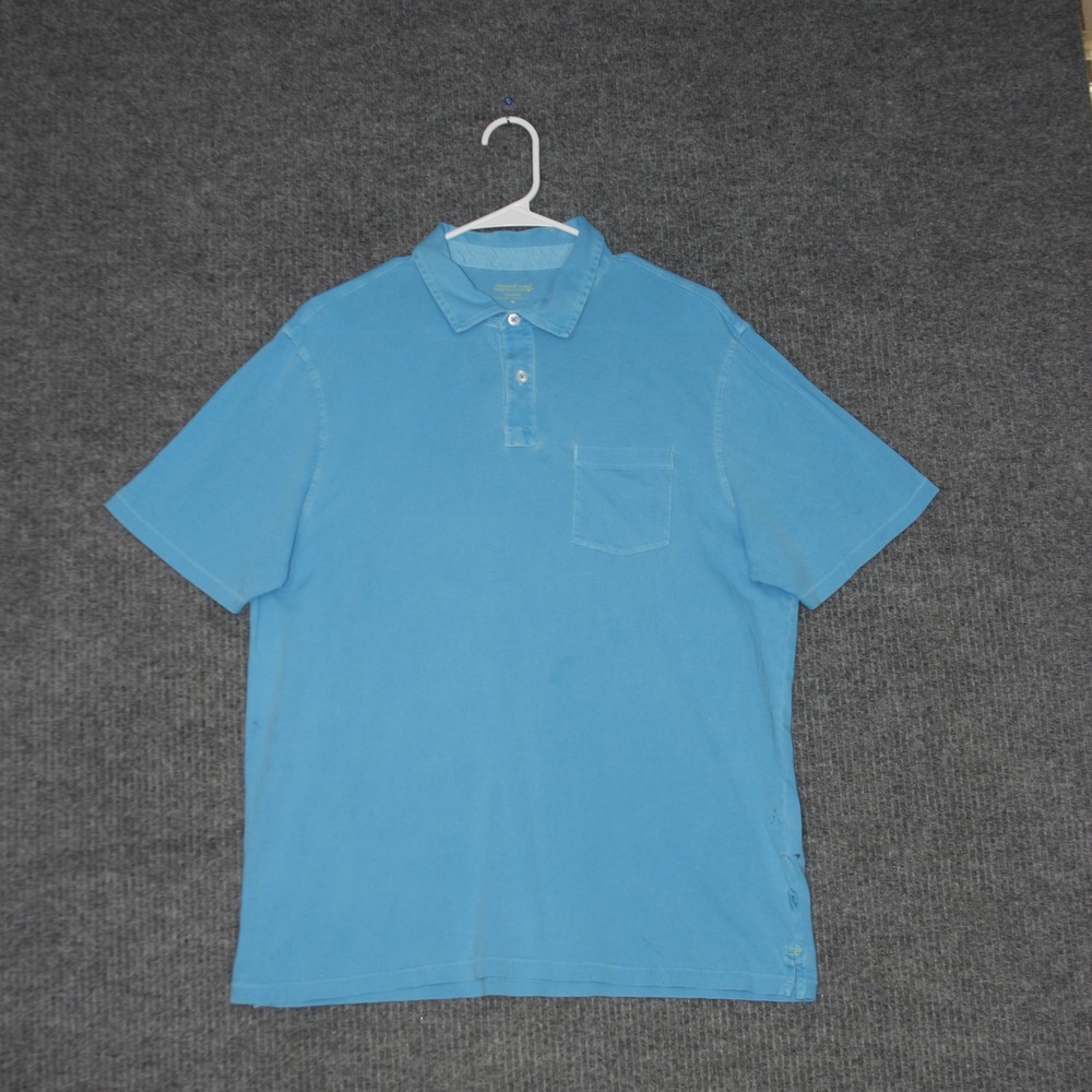 Vineyard Vines Island Mens Polo Shirt Medium Blue Pima Cotton Pocket Casual